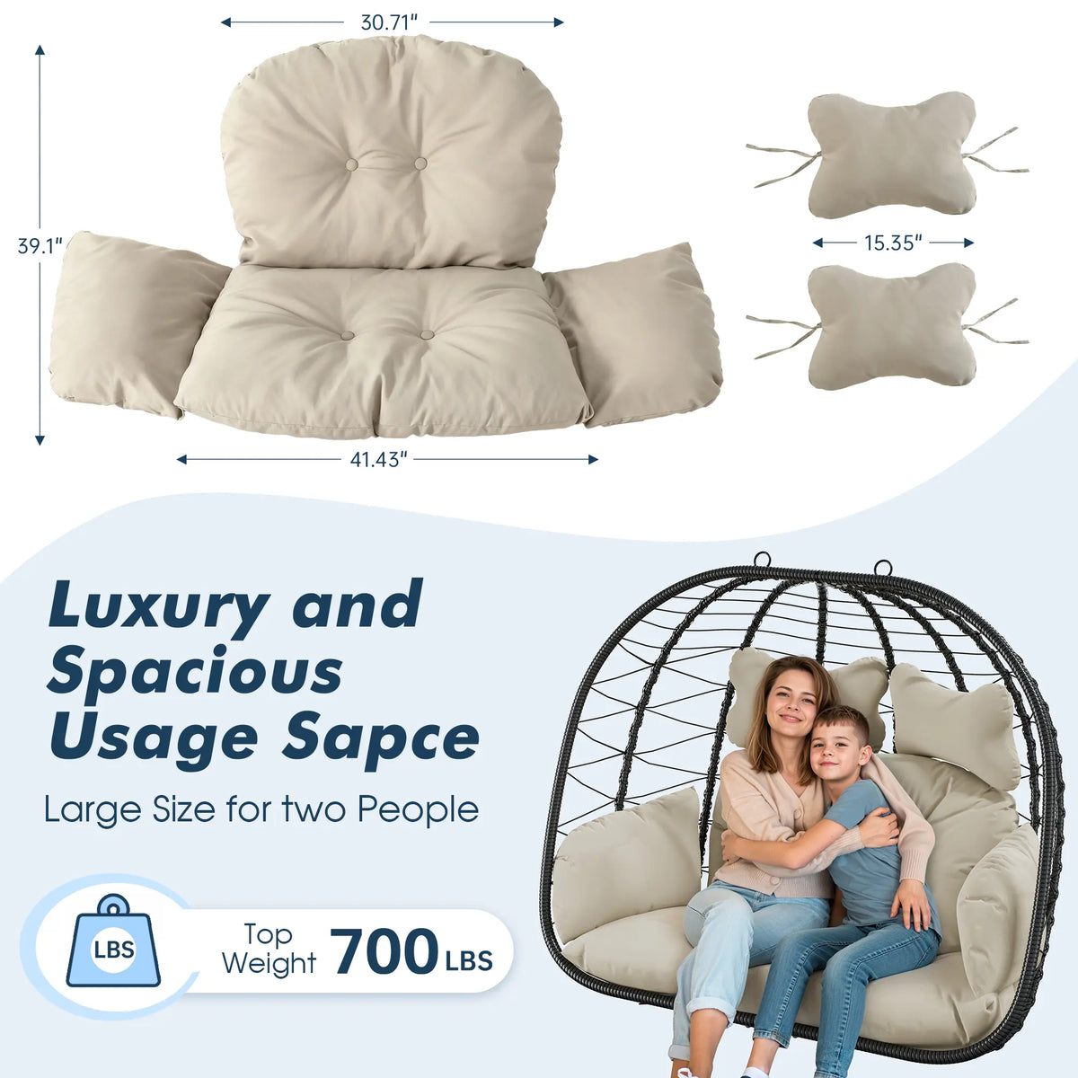 Silla Colgante Doble Riwengo