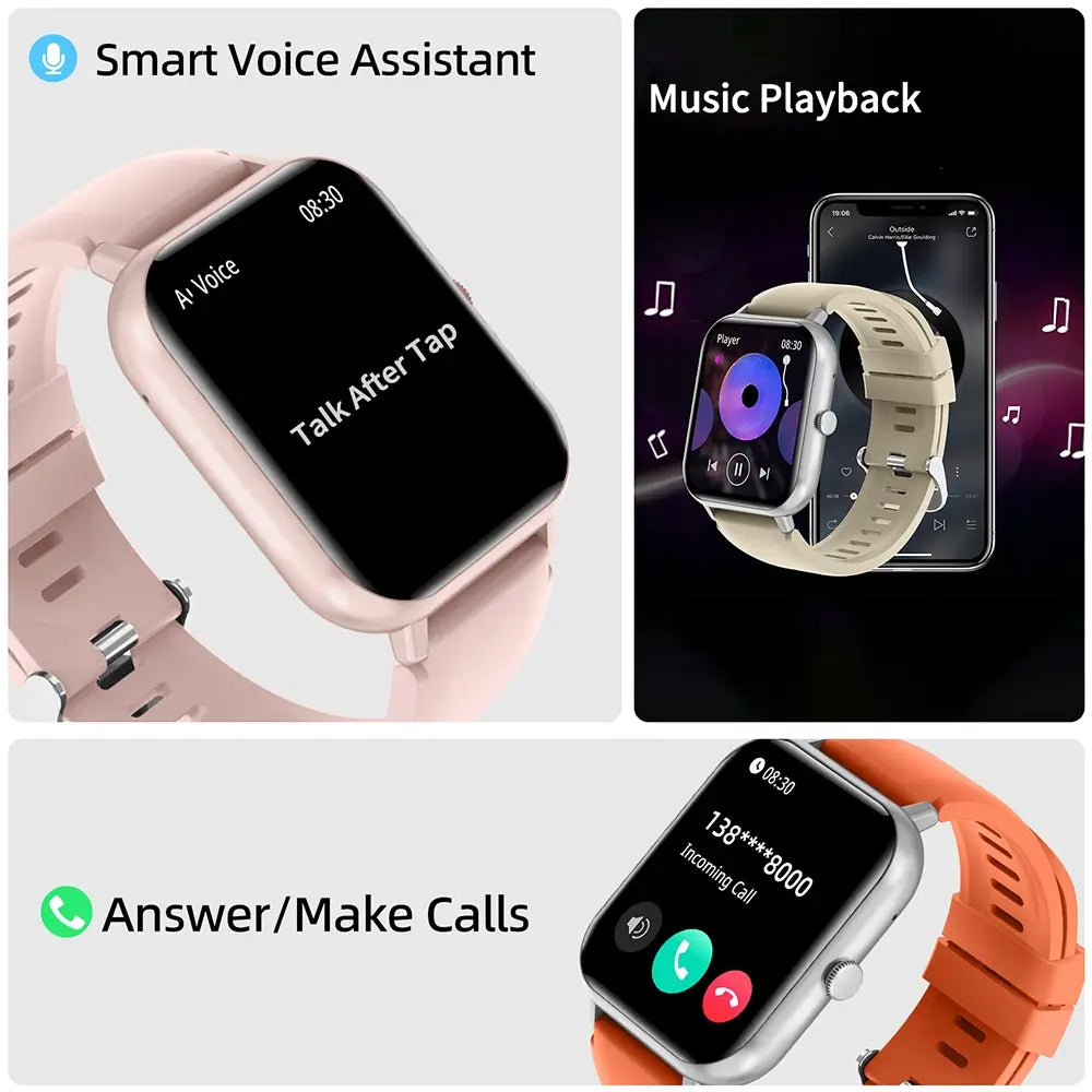 1.83-Inch Touchscreen Wireless Smart Watch, Digital Fitness Watch with Call Function & 100+ Sports Modes, Waterproof Smartwatch #GLOBAL PICKS