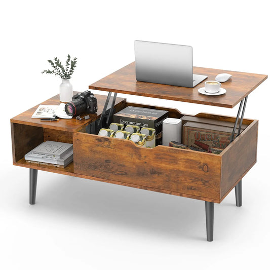 Mesa de Centro con Compartimento Oculto