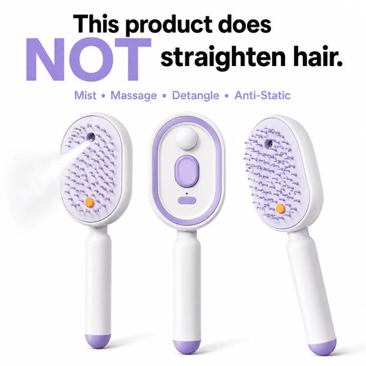 Cepillo Masajeador Eléctrico con Spray para Cabello