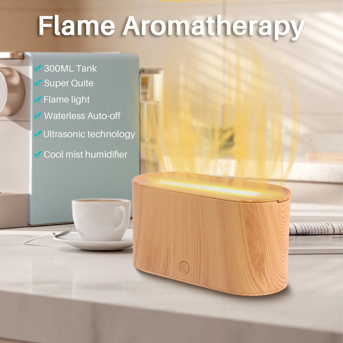 Difusor de Aromas con Llama LED