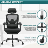Silla Ergonómica de Oficina con Reposapiés
