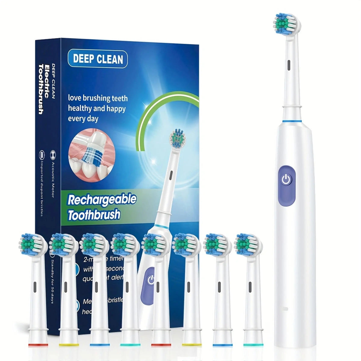 Cepillo Dental Eléctrico + 8 Cabezales