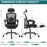 Silla Ergonómica de Oficina con Reposapiés