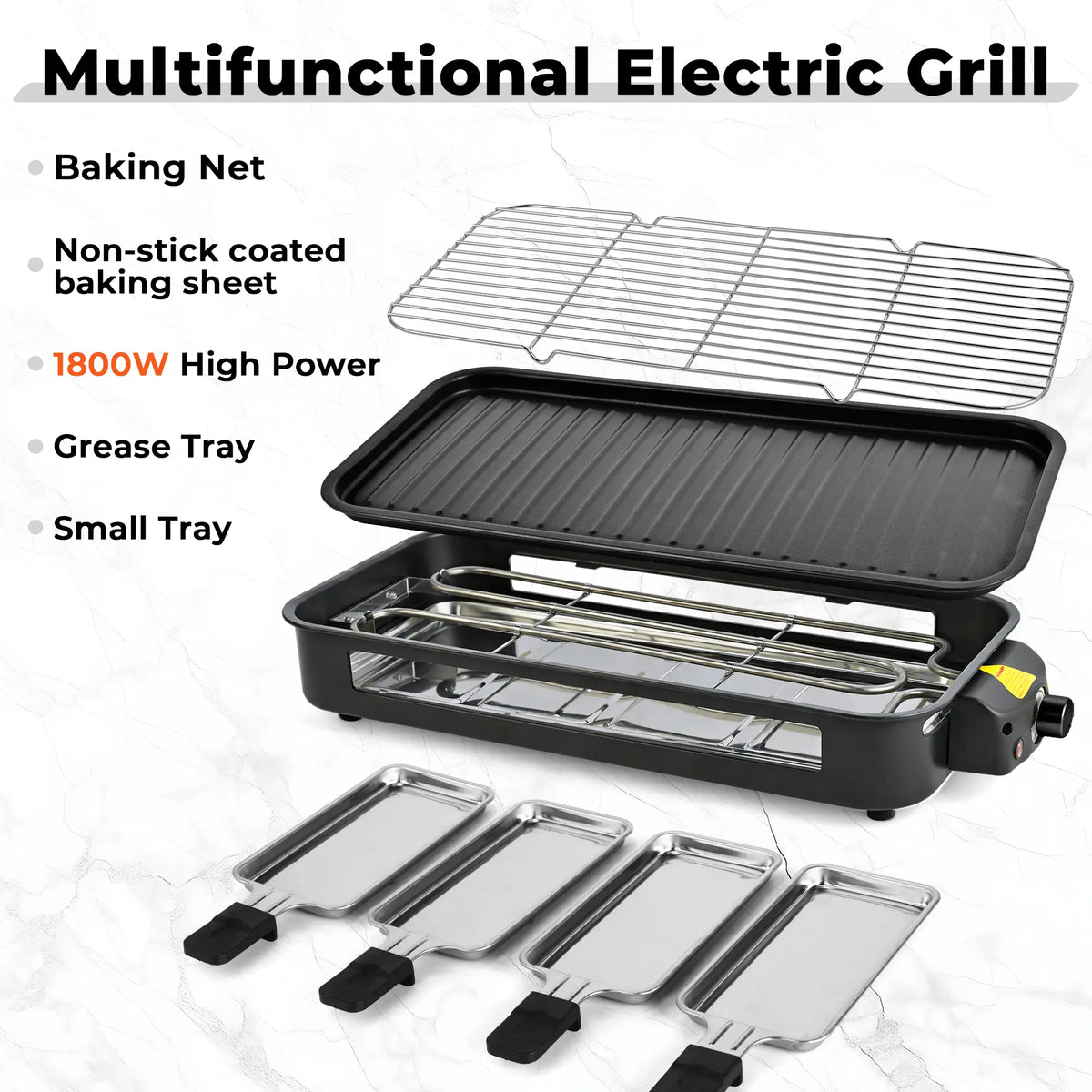 Parrilla eléctrica 2 en 1 Pukomc