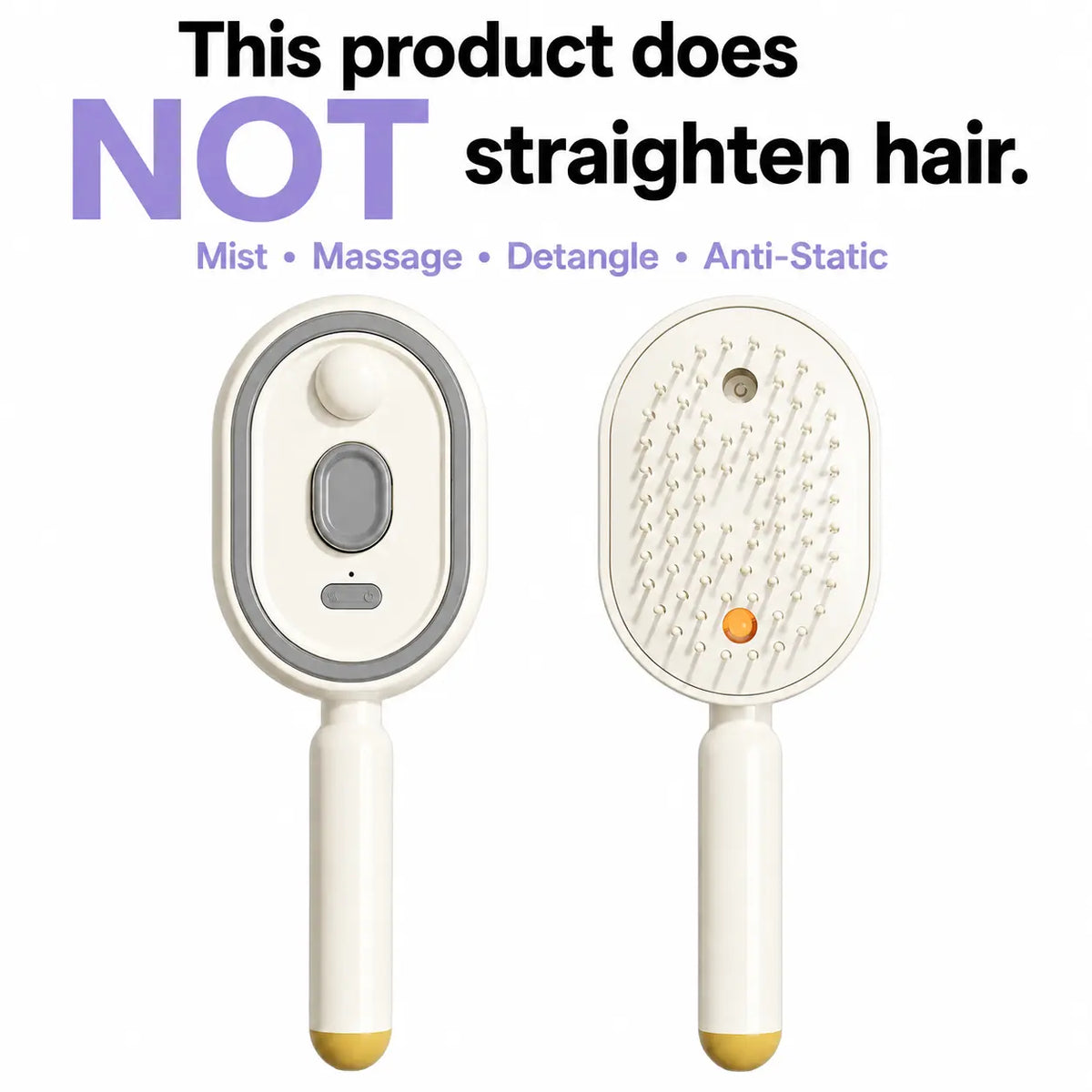 Cepillo Masajeador Eléctrico con Spray para Cabello
