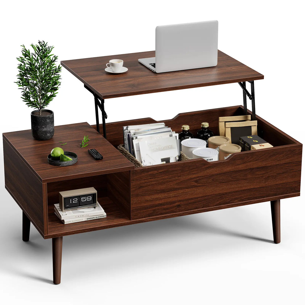 Mesa de Centro con Compartimento Oculto