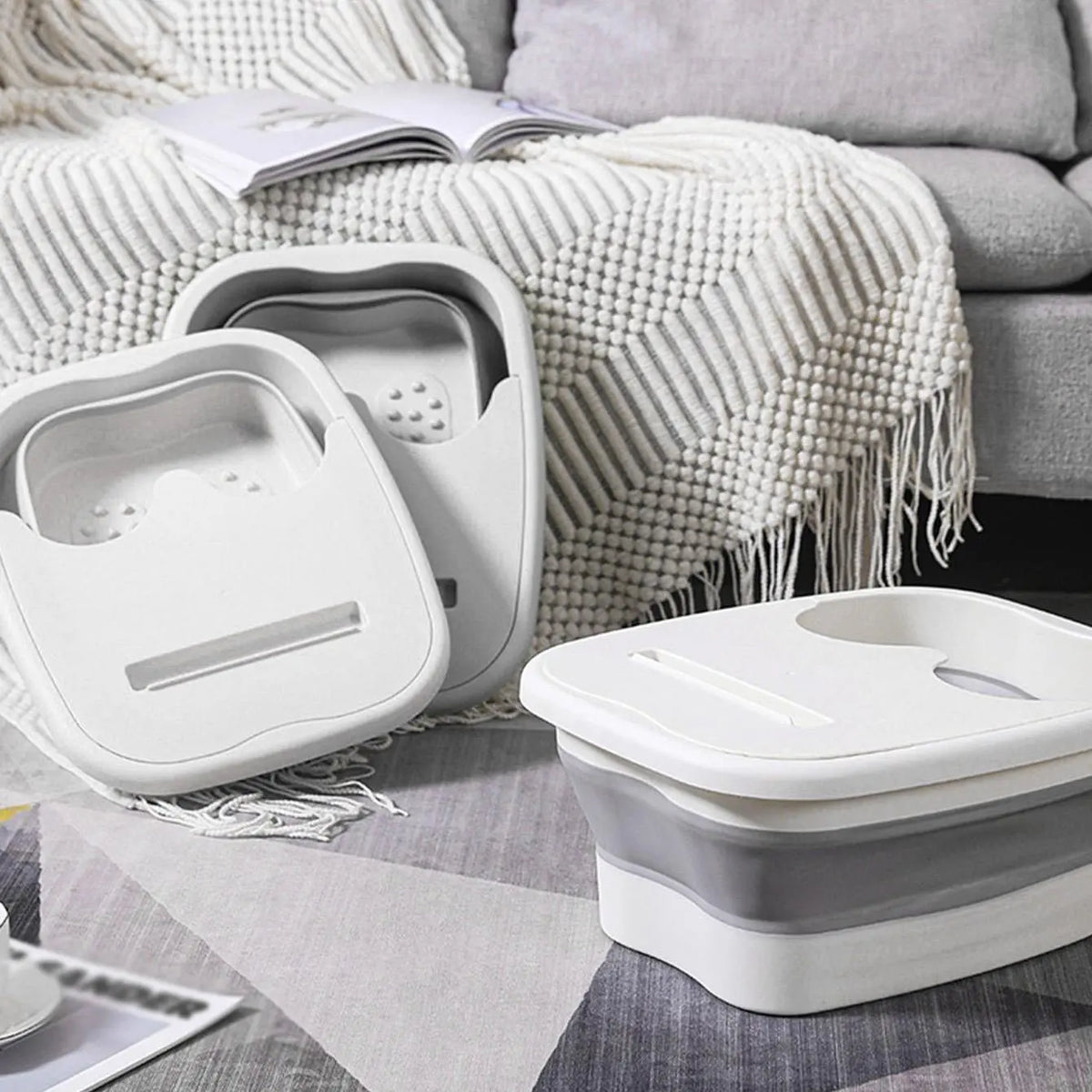 Portable Foot Bath Basin, Collapsible Foot Bath, 1 Count Foldable Massage Foot Bath Tub with Phone Holder, Foot Spa Basin for Home Use, Home Essentials, Mom Birthday Gifts
