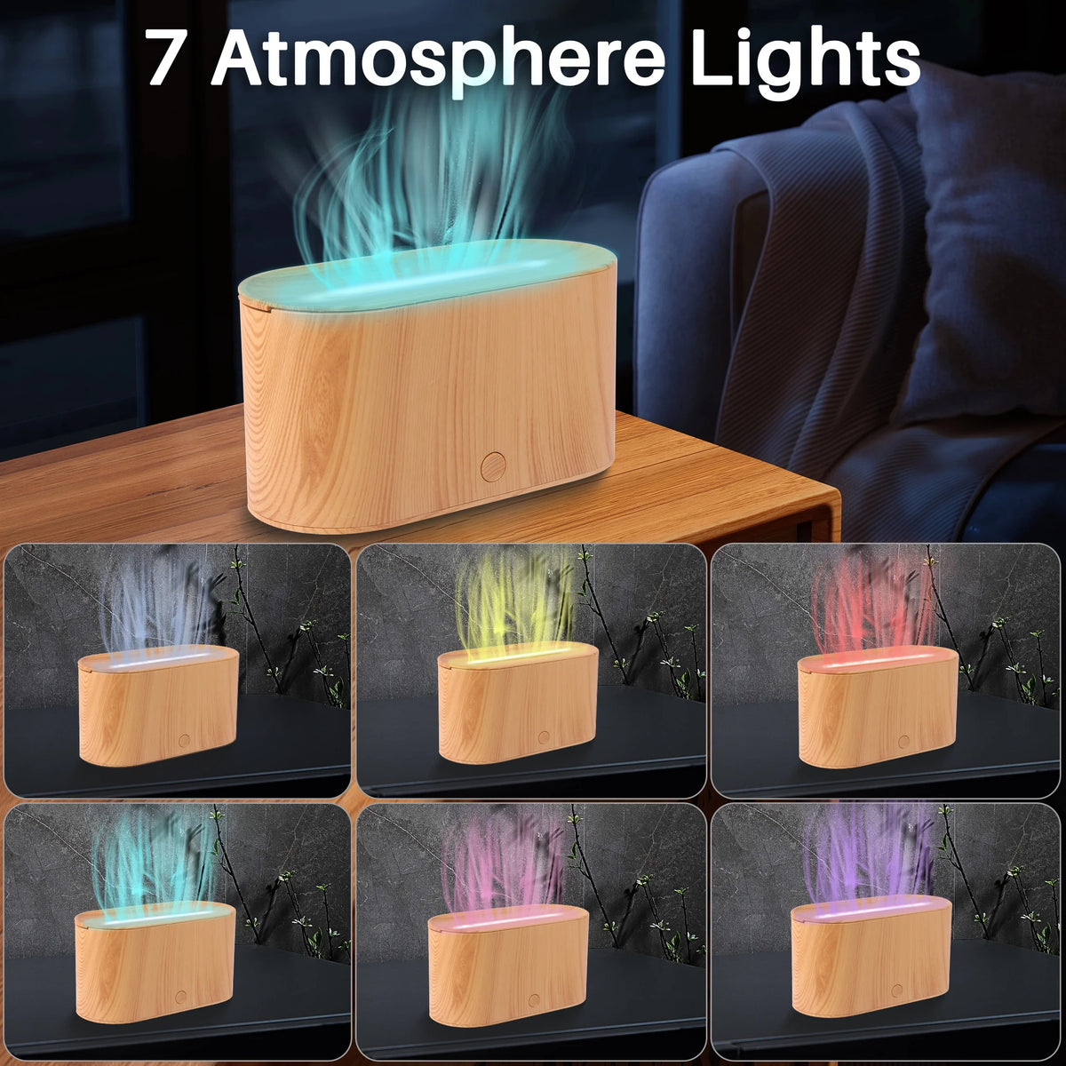 Difusor de Aromas con Llama LED