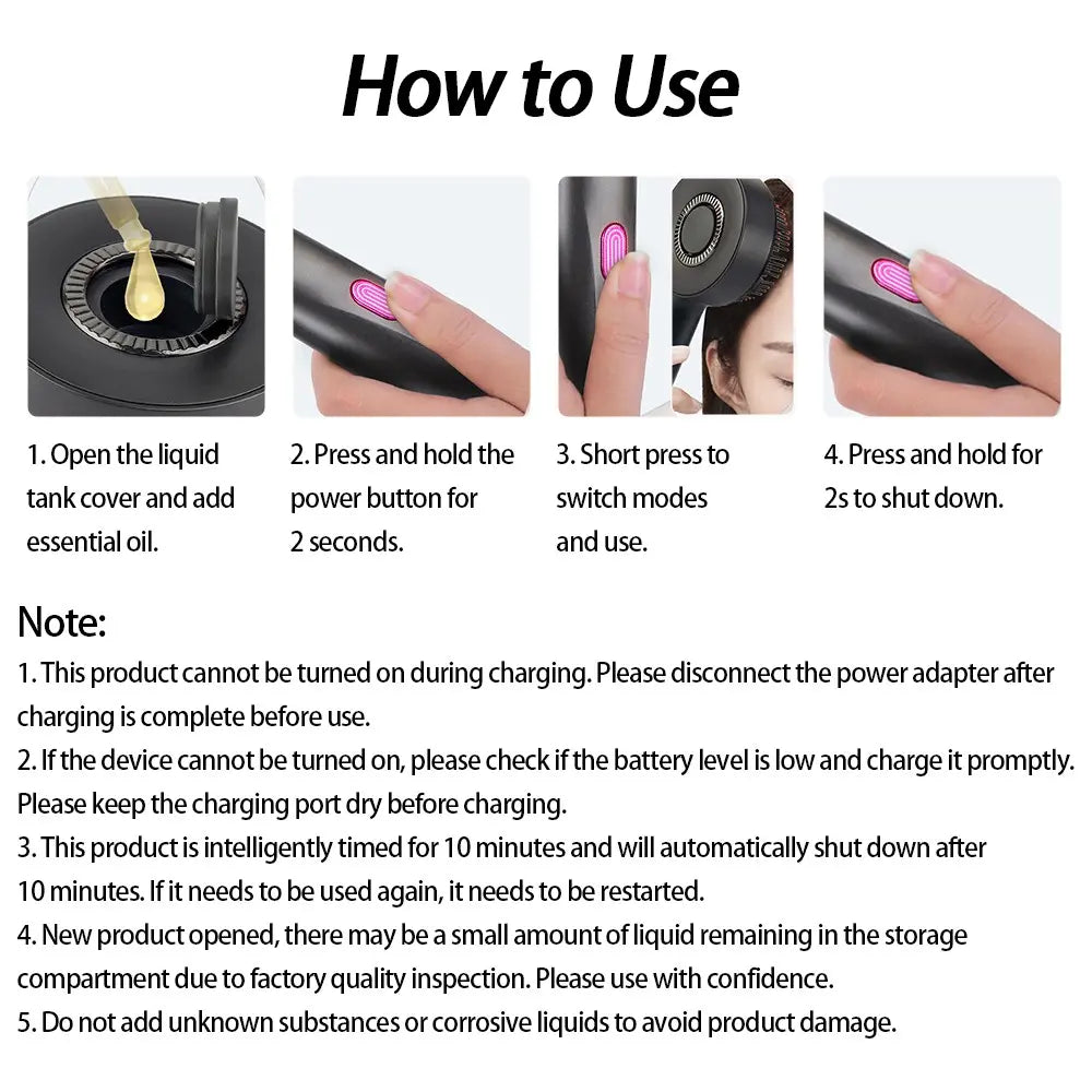 Electric Scalp Massager (With Gift Box), Rechargeable Handheld Hair Scalp Massager with 3 Modes, Scalp Scrubber and Stimulator for Home and Travel, Portable Massagers