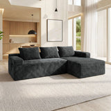 Corduroy Cloud Modular Sectional Sofa, Vacuum Compressed Pet Friendly Boneless Cloud Couch, Cozy Comfy Loveseat Sofa, Ideal for Living Room & Small Apartment, Free Gifts Included, Summer Vibe Home Furniture Campingessentials