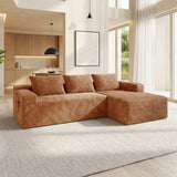 Corduroy Cloud Modular Sectional Sofa, Vacuum Compressed Pet Friendly Boneless Cloud Couch, Cozy Comfy Loveseat Sofa, Ideal for Living Room & Small Apartment, Free Gifts Included, Summer Vibe Home Furniture Campingessentials