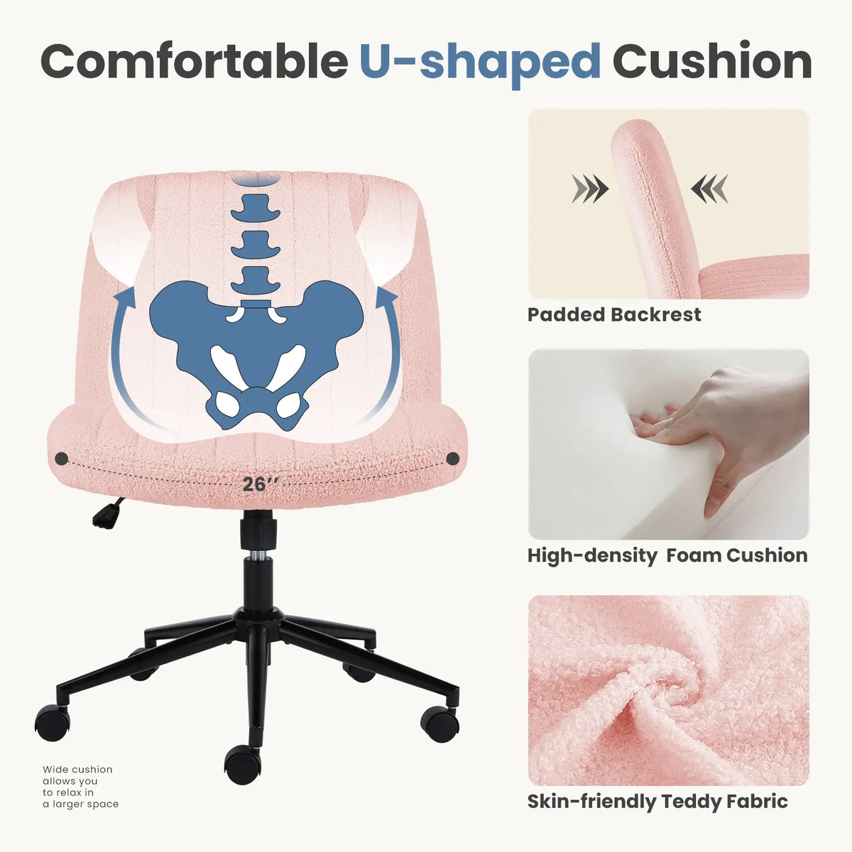 Silla de Oficina sin Brazos Criss Cross