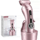 Akunbem Electric Shaver for Women Best Electric Razor for Womens Bikini Legs Underarm Public Hairs Rechargeable Trimmer with Detachable Head Cordless Wet Dry Use Precise Safe Christmas Gift New Year Gift Shaving Waterproof