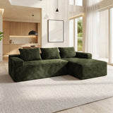 Corduroy Cloud Modular Sectional Sofa, Vacuum Compressed Pet Friendly Boneless Cloud Couch, Cozy Comfy Loveseat Sofa, Ideal for Living Room & Small Apartment, Free Gifts Included, Summer Vibe Home Furniture Campingessentials