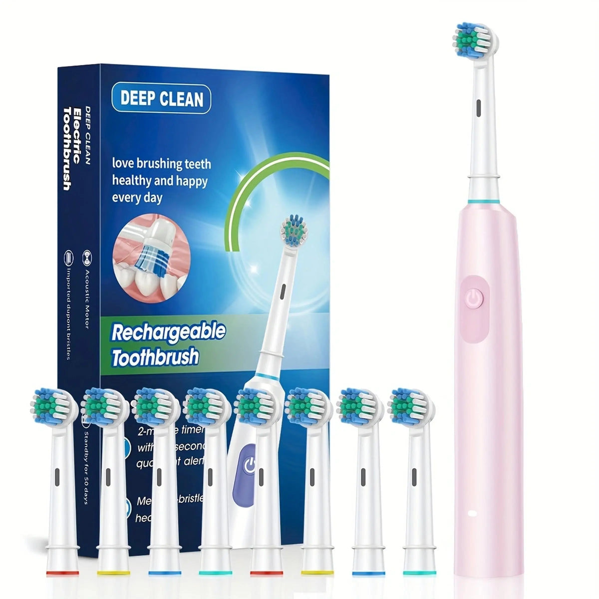 Cepillo Dental Eléctrico + 8 Cabezales