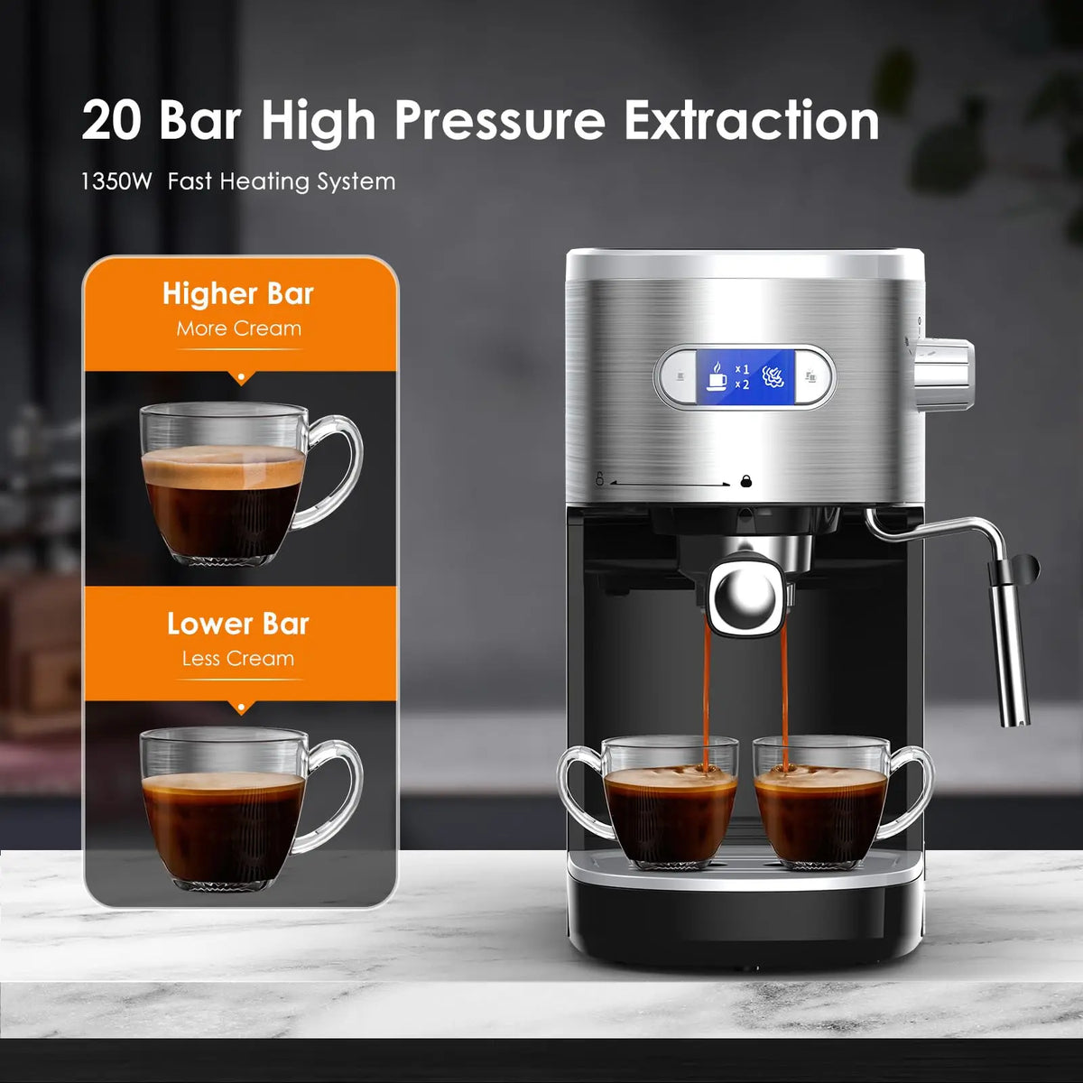 Cafetera Espresso COWSAR 20 Bar