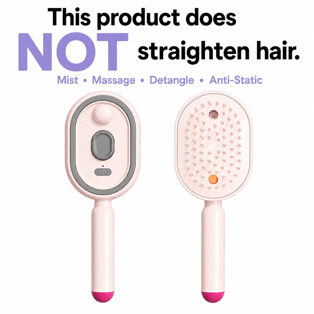 Cepillo Masajeador Eléctrico con Spray para Cabello