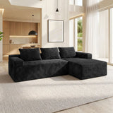 Corduroy Cloud Modular Sectional Sofa, Vacuum Compressed Pet Friendly Boneless Cloud Couch, Cozy Comfy Loveseat Sofa, Ideal for Living Room & Small Apartment, Free Gifts Included, Summer Vibe Home Furniture Campingessentials