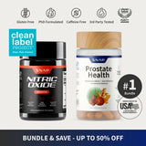 Ultimate Men'S Health Bundle - Snap Supplements - Nitric Oxide Booster 60Ct + Prostate Health Bundle - Natural Supplement Capsules - Support Blood Circulation & Prostate Health