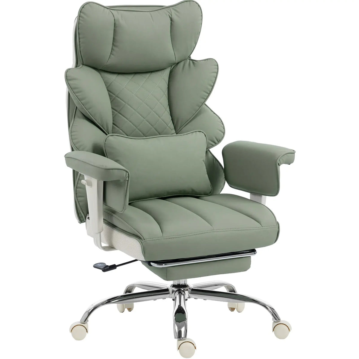 Dowinx Ergonomic Office Chair - Big & Tall Executive Desk Chair with Pocket Spring Lumbar Support, High-Back Adjustable Gaming Chair, Removable Footrest & 3D Armrests