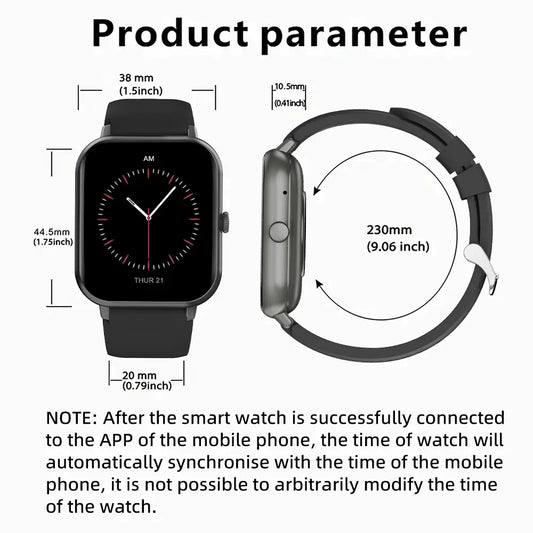 1.83-Inch Touchscreen Wireless Smart Watch, Digital Fitness Watch with Call Function & 100+ Sports Modes, Waterproof Smartwatch #GLOBAL PICKS