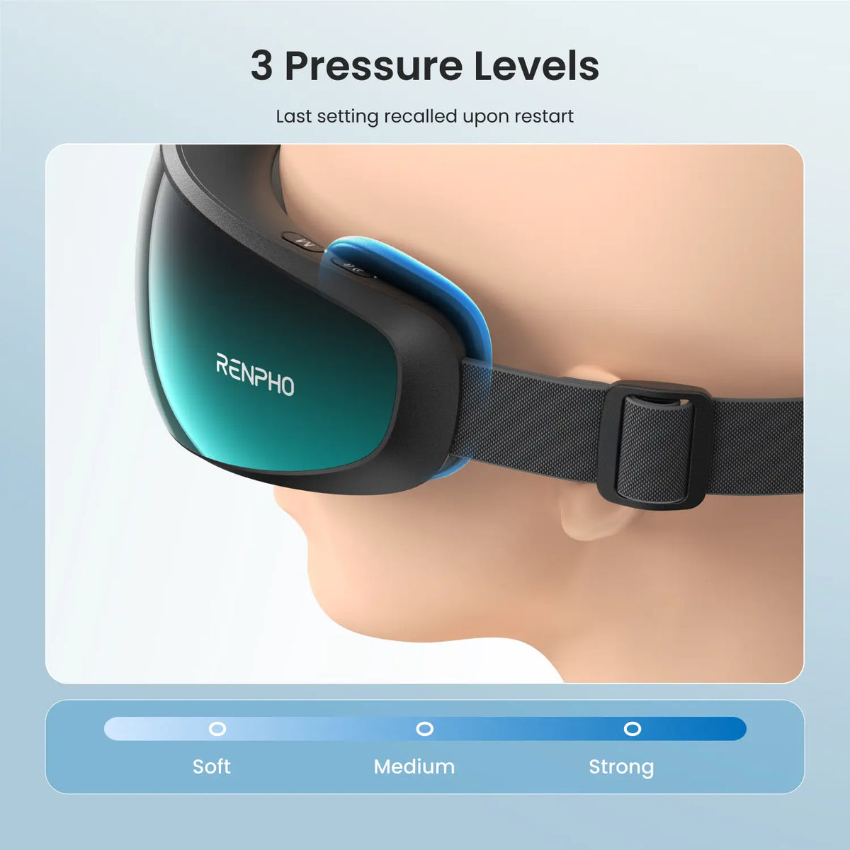 RENPHO Eyeris Caligo Eye Massager,Mist & Temple Massage, Relieves Migraines, Summervibes Eye Strain & Dry Eyes, Adjustable Slidable Massagers, Bluetooth Music, Gift Choice for Man Women