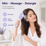 Cepillo Masajeador Eléctrico con Spray para Cabello