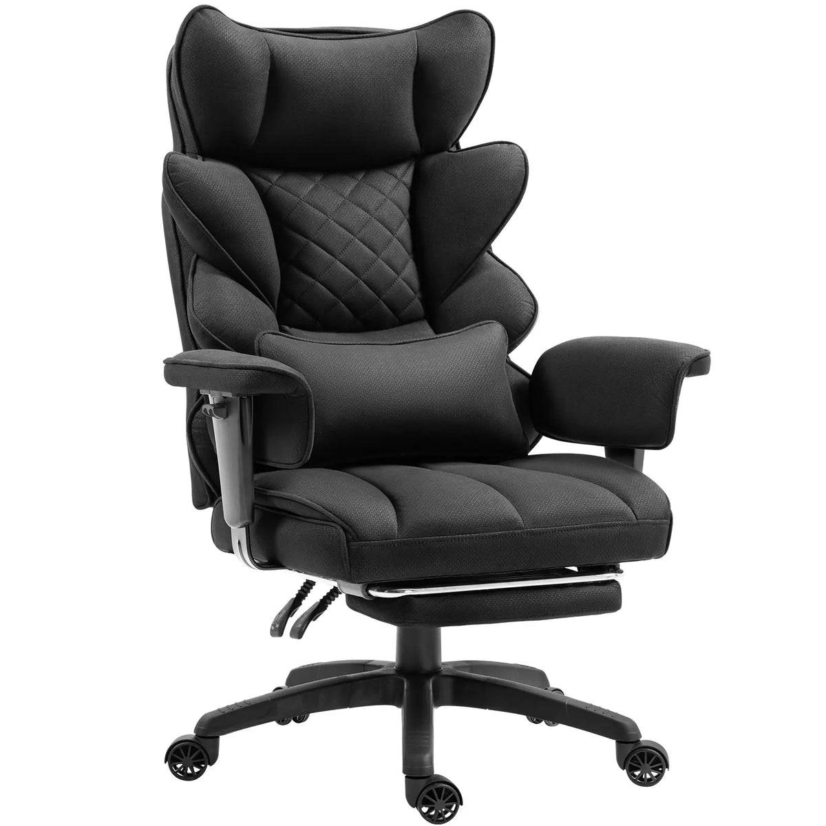 Dowinx Ergonomic Office Chair - Big & Tall Executive Desk Chair with Pocket Spring Lumbar Support, High-Back Adjustable Gaming Chair, Removable Footrest & 3D Armrests