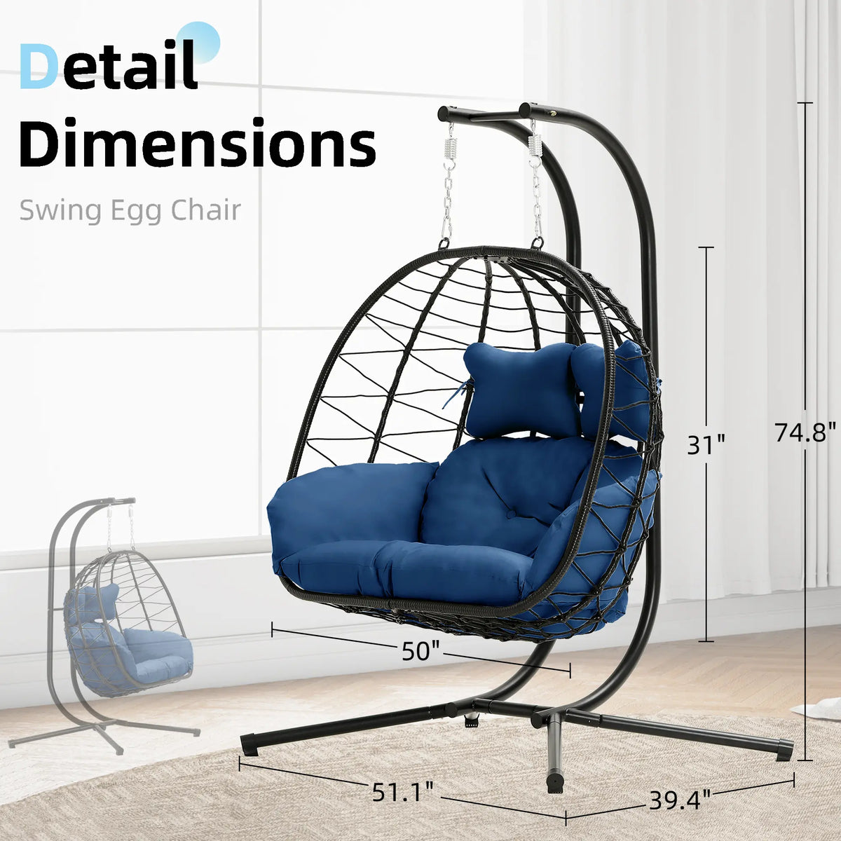 Silla Colgante Doble Riwengo