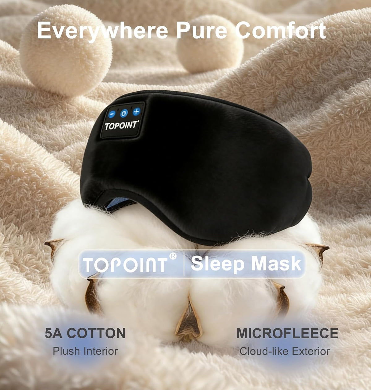 Antifaz para Dormir con Audio Bluetooth